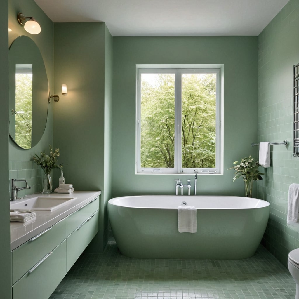 salle-de-bain-en-couleur-vert